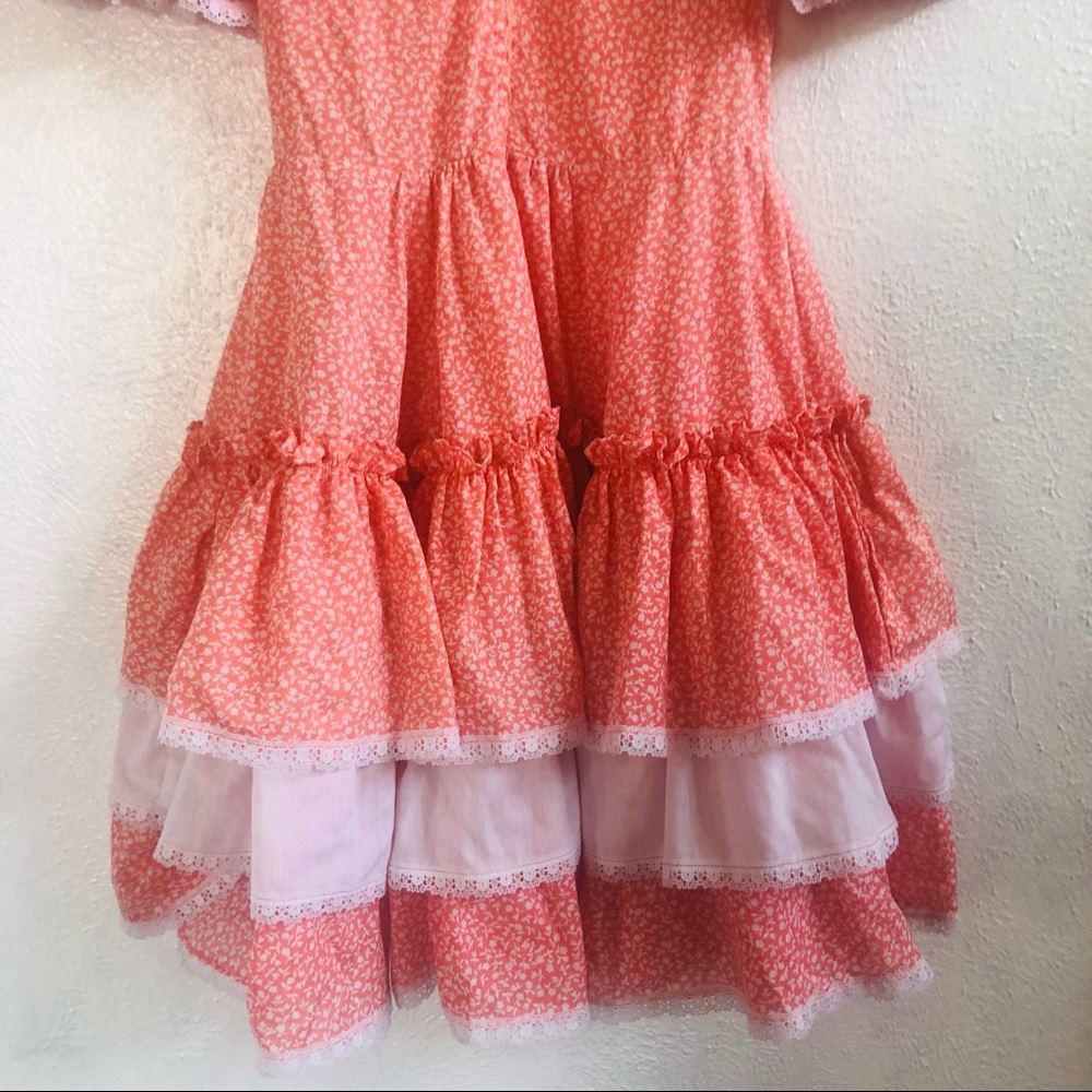 Coral Prairie Ruffle Tiered Dress - Picture 2 of 9
